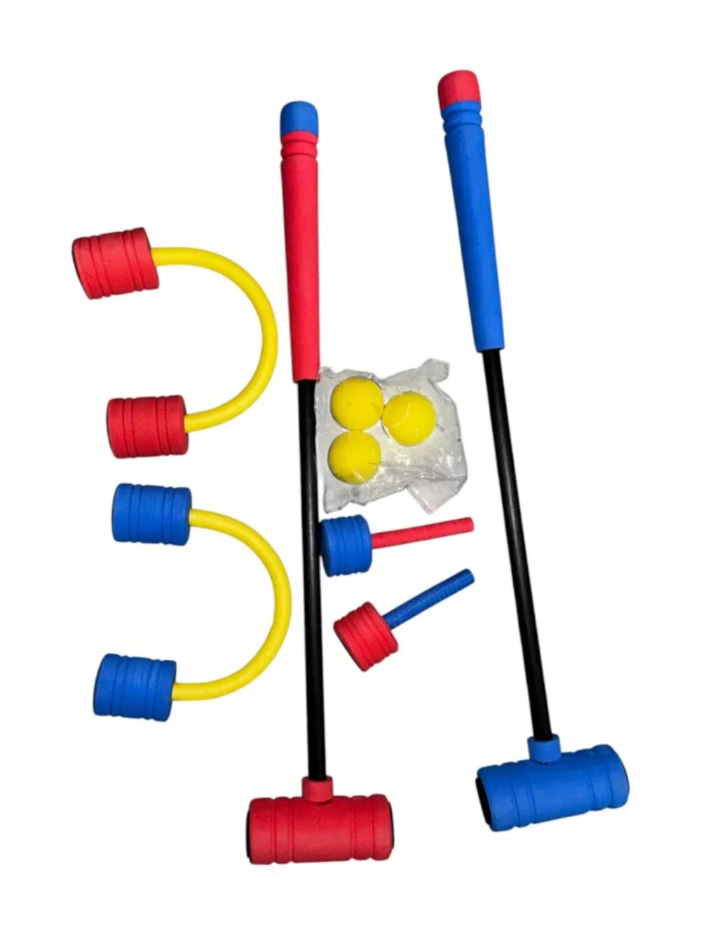 Wooden Cricket Set Size 3 and Croquet Foam Set